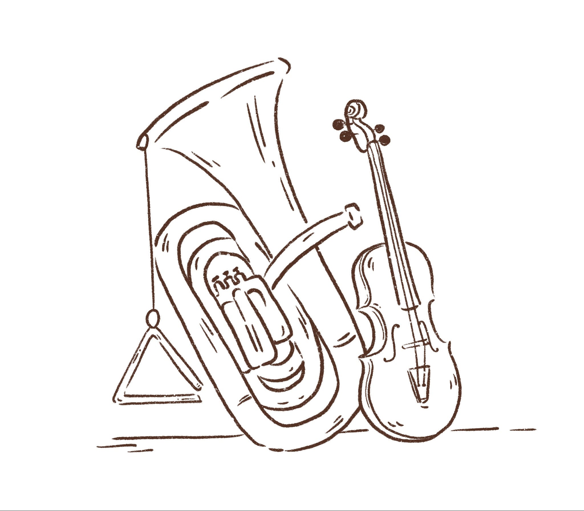 dessin tuba et trompette